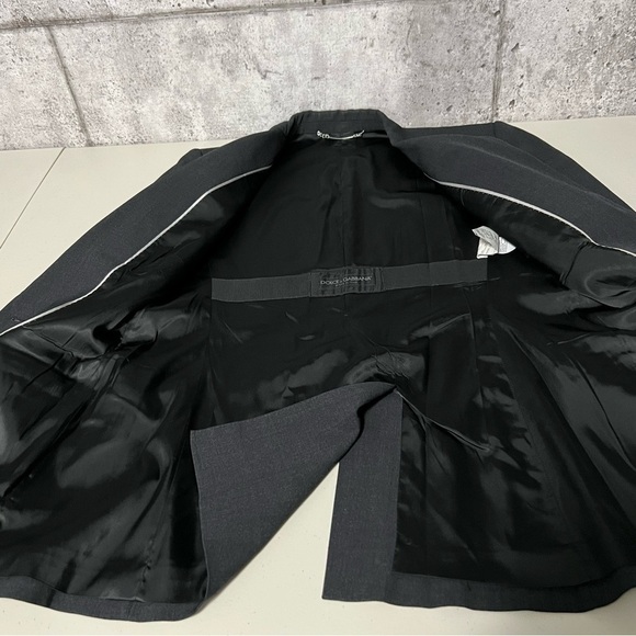 dolce & Gabbana Dark Gray Virgin Wool Blend Women Blazer - Picture 7 of 15